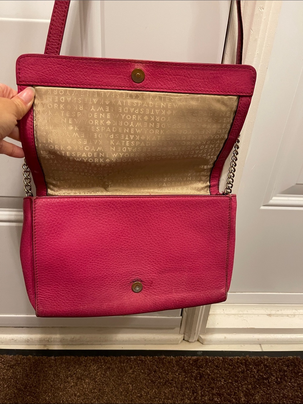 Kate Spade Kari Perri Lane Pink Leather Crossbody Shoulder Bag - Picture 5 of 7